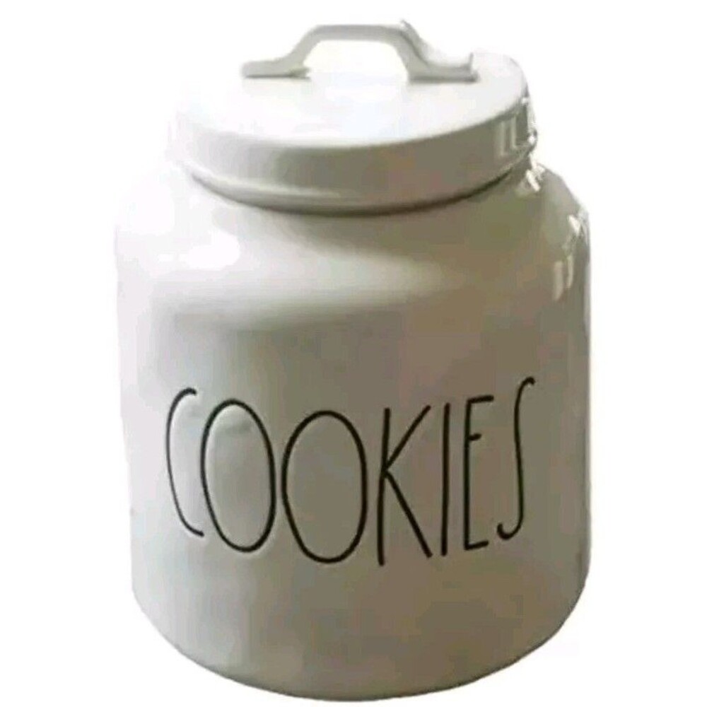 Rae Dunn* Artisan Collection COOKIES Jar * Canister* Container*Large Jar* White